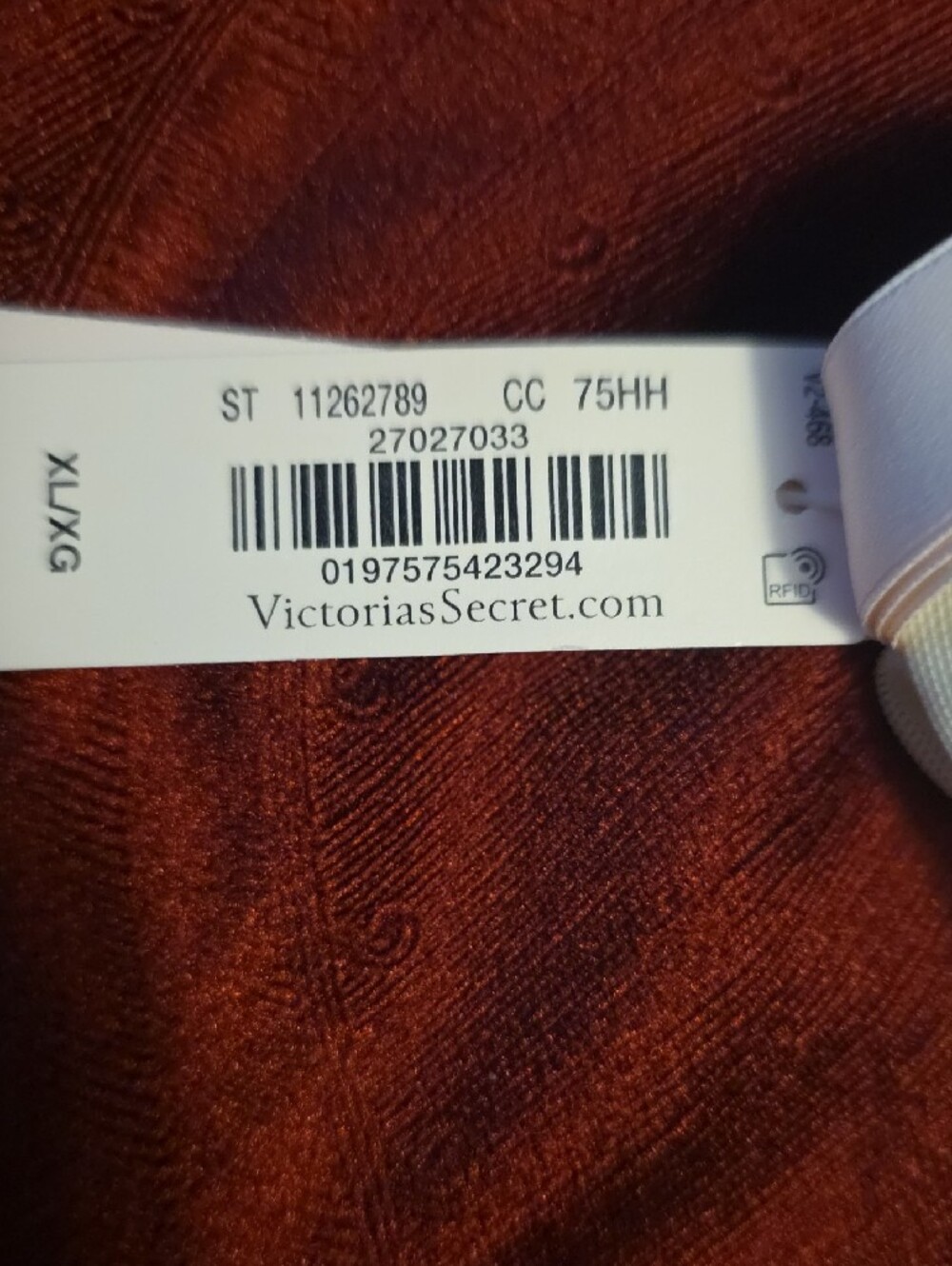 Victoria's Secret White With Pale Blue Lace Trim Wireless Bralette XL - Picture 5 of 5